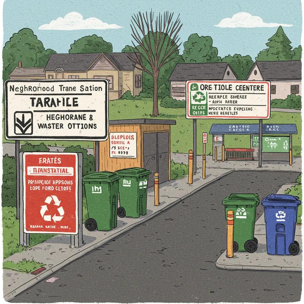 Minneapolis transfer station and recycling center showing alternative trash disposal options